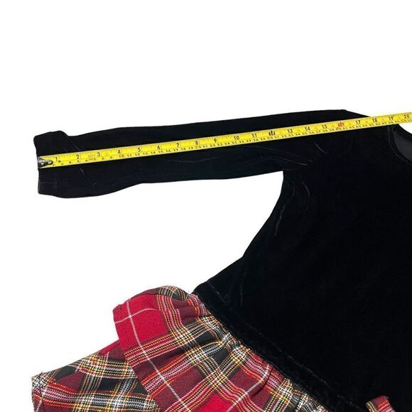 Basic Editions Girls Black Velvet Christmas Dress Size Small - Picture 10 of 14